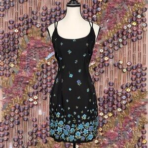90s floral mini dress vintage